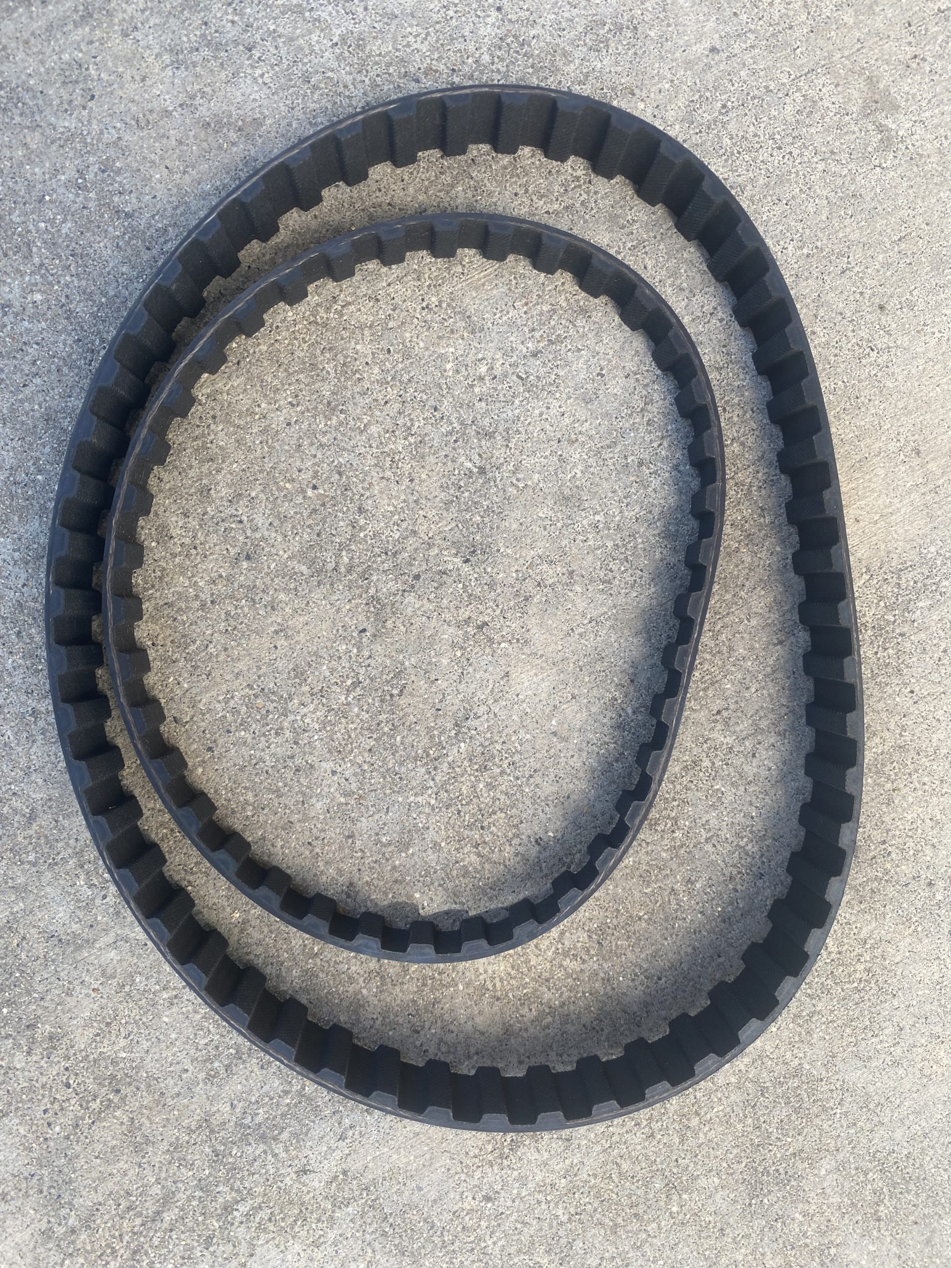 IMG_0613 **2 NEW Replacement Belt SET** for use with a CLARKE DU-8R Floor Sander Drum & Fan